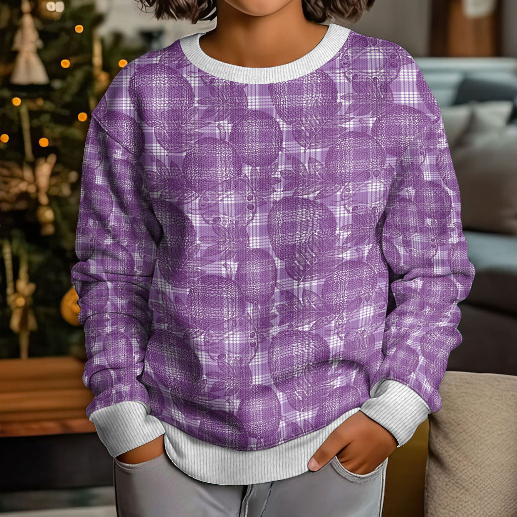 Poni Hawaii Breadfruit Palaka Motifs Kid Ugly Christmas Sweater