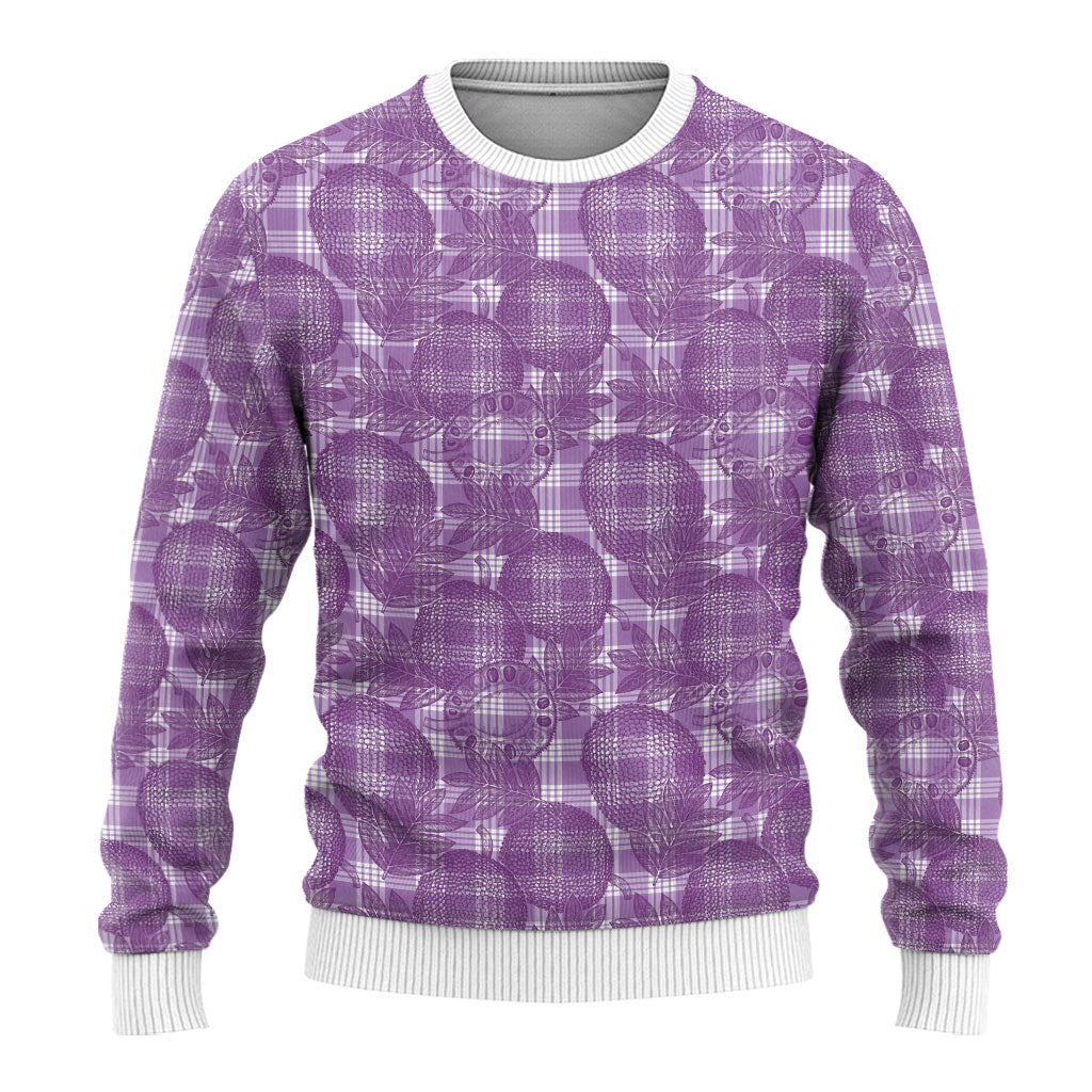 Poni Hawaii Breadfruit Palaka Motifs Ugly Christmas Sweater