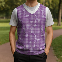 Poni Hawaii Breadfruit Palaka Motifs Christmas Knitted V-Neck Vest