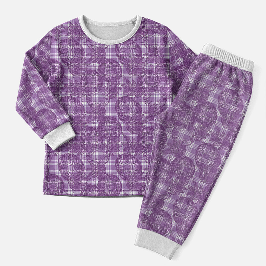 Poni Hawaii Breadfruit Palaka Motifs Christmas Pajama Set