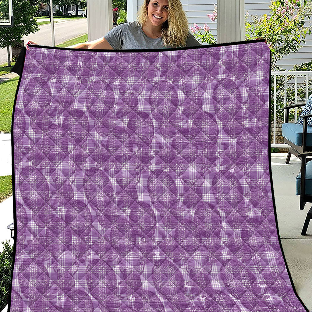 Poni Hawaii Breadfruit Palaka Motifs Quilt