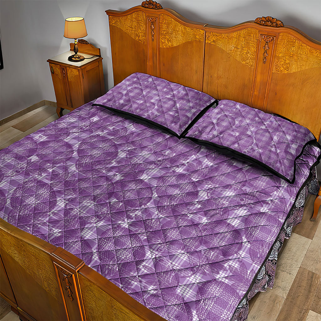 Poni Hawaii Breadfruit Palaka Motifs Quilt Bed Set LT14 - Polynesian Pride