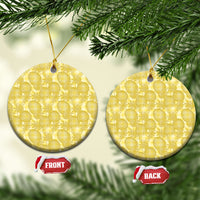Melemele Hawaii Breadfruit Palaka Motifs Ceramic Ornament