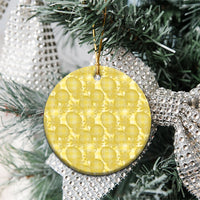 Melemele Hawaii Breadfruit Palaka Motifs Ceramic Ornament