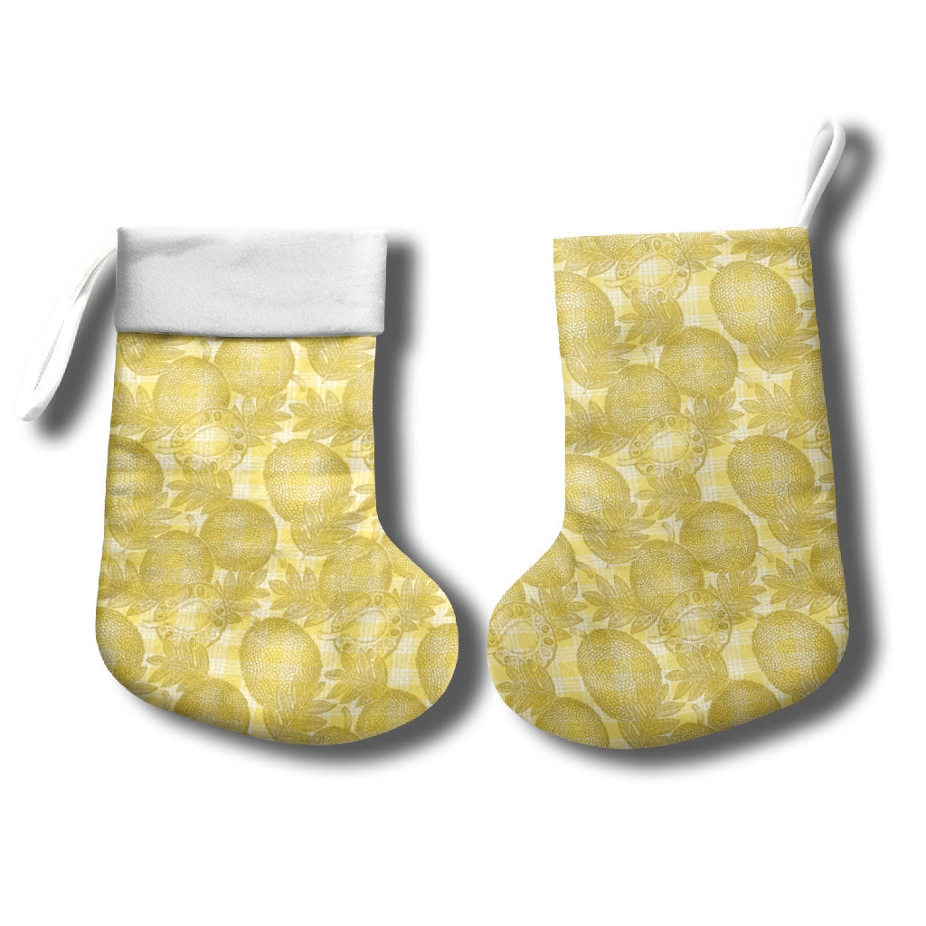 Melemele Hawaii Breadfruit Palaka Motifs Christmas Stocking