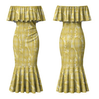 Melemele Hawaii Breadfruit Palaka Motifs Couples Matching Mermaid Dress and Hawaiian Shirt LT14 - Polynesian Pride