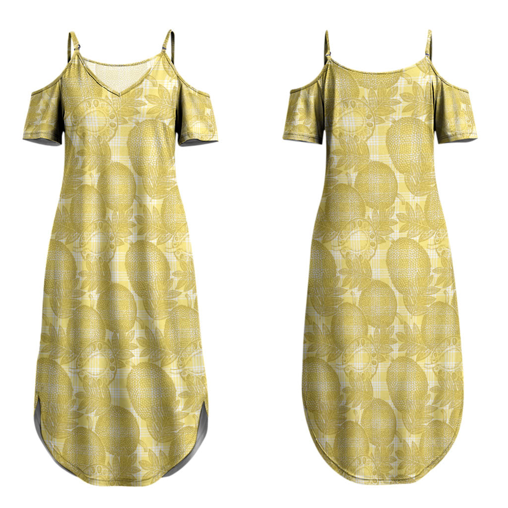 Melemele Hawaii Breadfruit Palaka Motifs Couples Matching Summer Maxi Dress and Hawaiian Shirt LT14 - Polynesian Pride