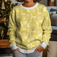 Melemele Hawaii Breadfruit Palaka Motifs Kid Ugly Christmas Sweater