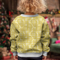 Melemele Hawaii Breadfruit Palaka Motifs Kid Ugly Christmas Sweater