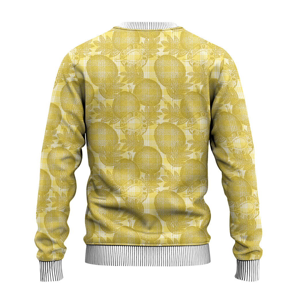 Melemele Hawaii Breadfruit Palaka Motifs Ugly Christmas Sweater