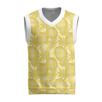 Melemele Hawaii Breadfruit Palaka Motifs Christmas Knitted V-Neck Vest