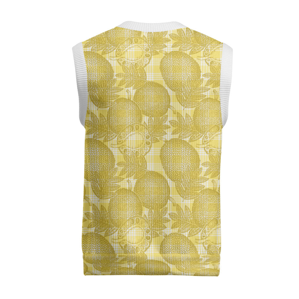 Melemele Hawaii Breadfruit Palaka Motifs Christmas Knitted V-Neck Vest
