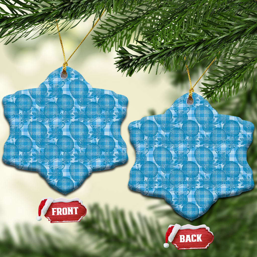 Polu Hawaii Breadfruit Palaka Motifs Ceramic Ornament