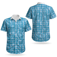 Polu Hawaii Breadfruit Palaka Motifs Couples Matching Off Shoulder Maxi Dress and Hawaiian Shirt LT14 - Polynesian Pride