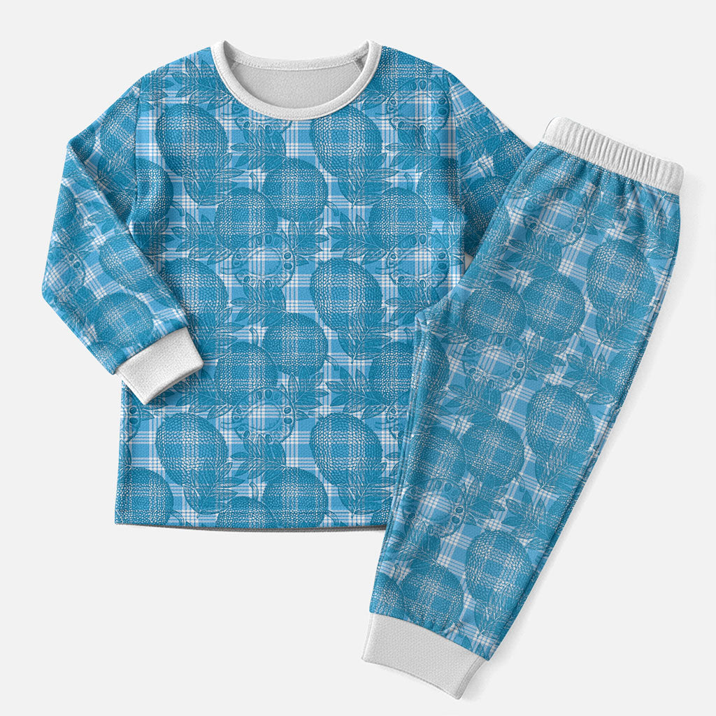Polu Hawaii Breadfruit Palaka Motifs Christmas Pajama Set