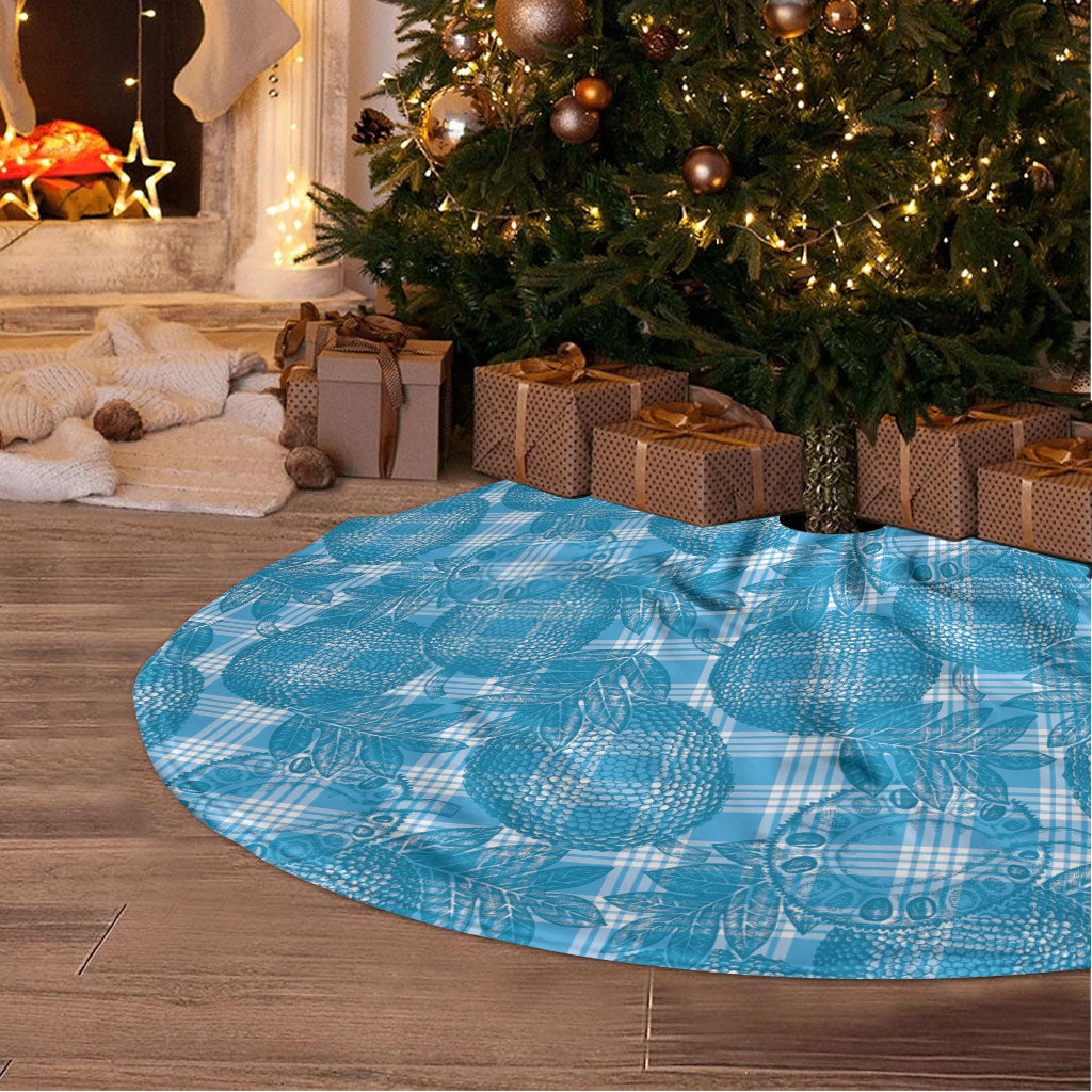 Polu Hawaii Breadfruit Palaka Motifs Tree Skirt