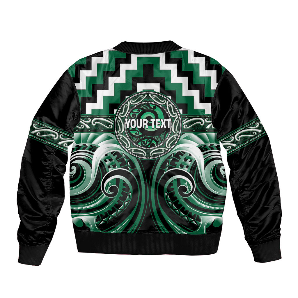 Aotearoa Whakatohea Personalised Sleeve Zip Bomber Jacket Maori Iwi Poutama Puhoro Tattoo LT14 - Polynesian Pride