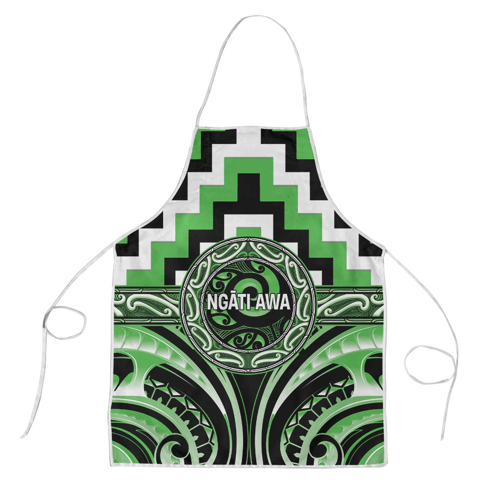 Aotearoa Ngati Awa Apron Maori Iwi Poutama Puhoro Tattoo LT14 Green - Polynesian Pride