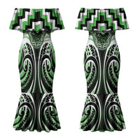 Aotearoa Ngati Awa Personalised Couples Matching Mermaid Dress and Hawaiian Shirt Maori Iwi Poutama Puhoro Tattoo LT14 - Polynesian Pride