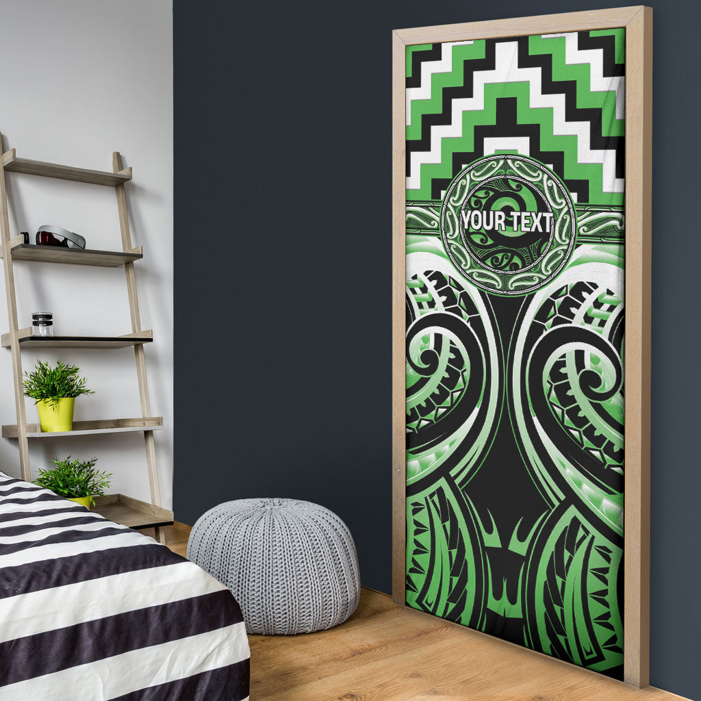 Aotearoa Ngati Awa Personalised Door Cover Maori Iwi Poutama Puhoro Tattoo LT14 - Polynesian Pride