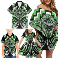 Aotearoa Ngati Awa Personalised Family Matching Off Shoulder Short Dress and Hawaiian Shirt Maori Iwi Poutama Puhoro Tattoo LT14 - Polynesian Pride