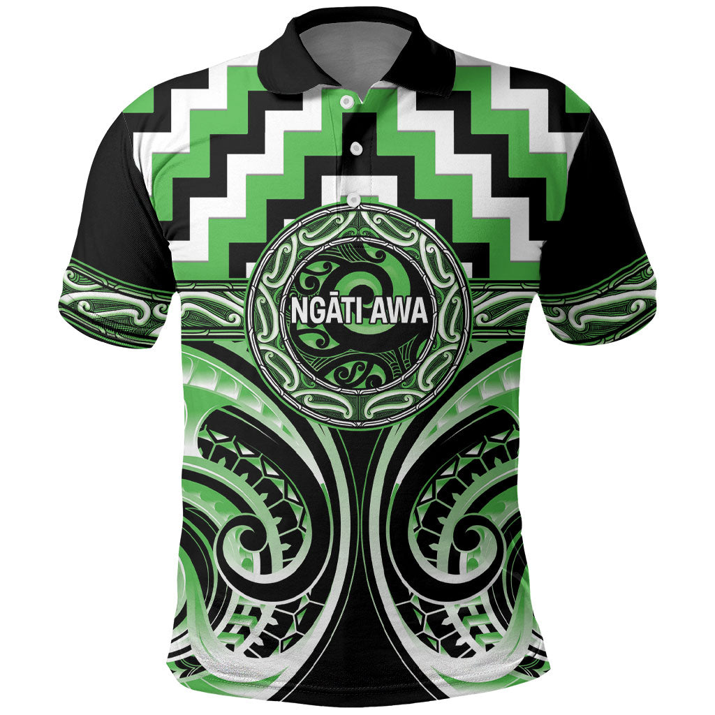 Aotearoa Ngati Awa Personalised Polo Shirt Maori Iwi Poutama Puhoro Tattoo