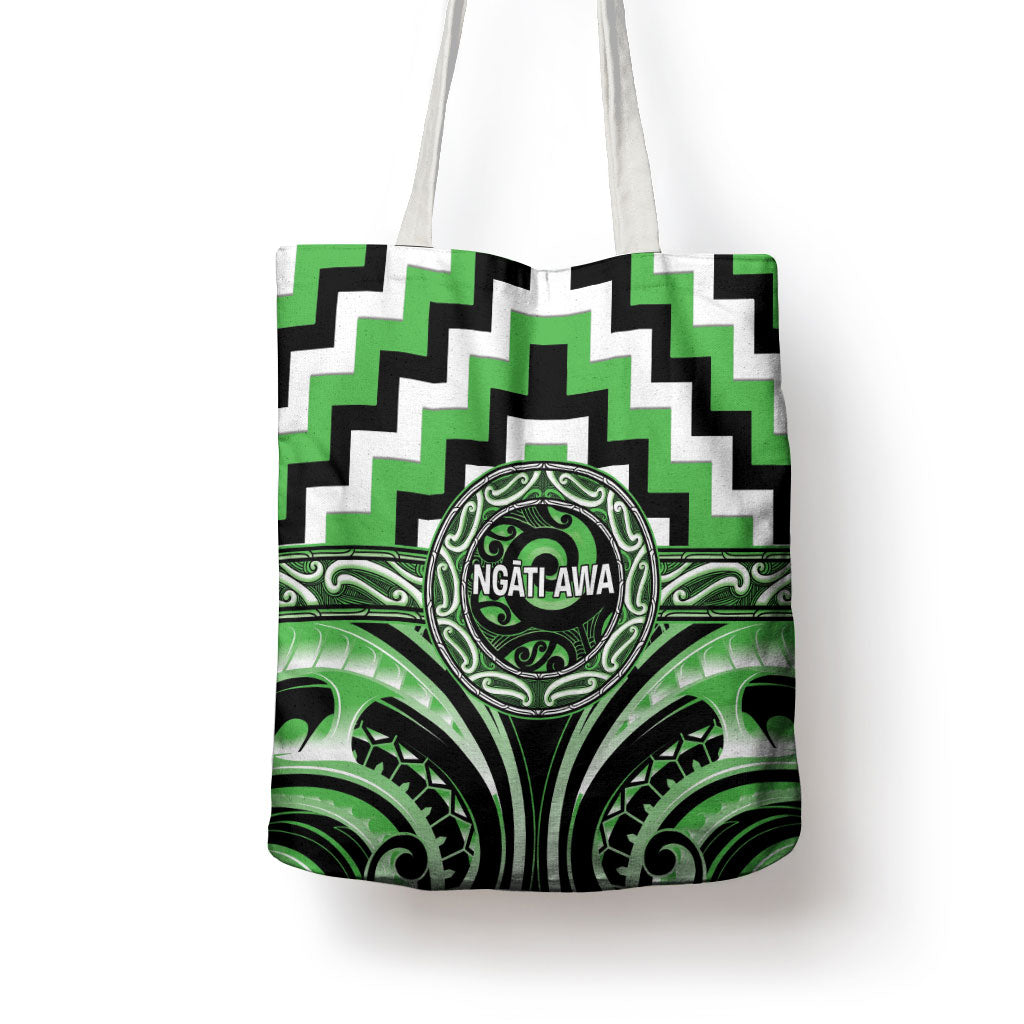 Aotearoa Ngati Awa Tote Bag Maori Iwi Poutama Puhoro Tattoo LT14 - Polynesian Pride