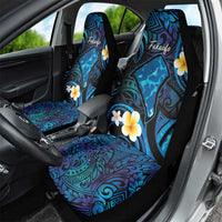 Tokelau Fakaofo Atoll Car Seat Cover Polynesian Tattoo Plumeria With Map LT14 - Polynesian Pride