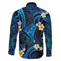 Tokelau Fakaofo Atoll Family Matching Long Sleeve Bodycon Dress and Hawaiian Shirt Polynesian Tattoo Plumeria With Map LT14 - Polynesian Pride
