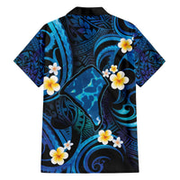 Tokelau Fakaofo Atoll Family Matching Off The Shoulder Long Sleeve Dress and Hawaiian Shirt Polynesian Tattoo Plumeria With Map LT14 - Polynesian Pride