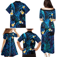 Tokelau Fakaofo Atoll Family Matching Puletasi and Hawaiian Shirt Polynesian Tattoo Plumeria With Map LT14 - Polynesian Pride