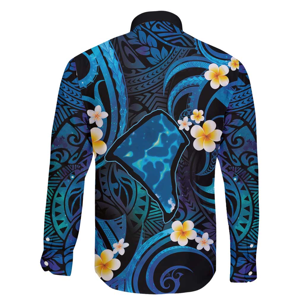 Tokelau Fakaofo Atoll Family Matching Short Sleeve Bodycon Dress and Hawaiian Shirt Polynesian Tattoo Plumeria With Map LT14 - Polynesian Pride