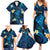 Tokelau Fakaofo Atoll Family Matching Summer Maxi Dress and Hawaiian Shirt Polynesian Tattoo Plumeria With Map