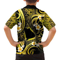 Tokelau Atafu Atoll Family Matching Off Shoulder Maxi Dress and Hawaiian Shirt Polynesian Tattoo Plumeria With Map LT14 - Polynesian Pride