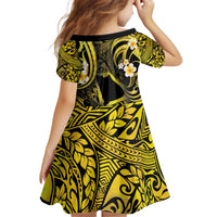 Tokelau Atafu Atoll Family Matching Off Shoulder Short Dress and Hawaiian Shirt Polynesian Tattoo Plumeria With Map LT14 - Polynesian Pride