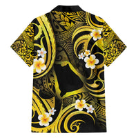 Tokelau Atafu Atoll Family Matching Off Shoulder Short Dress and Hawaiian Shirt Polynesian Tattoo Plumeria With Map LT14 - Polynesian Pride