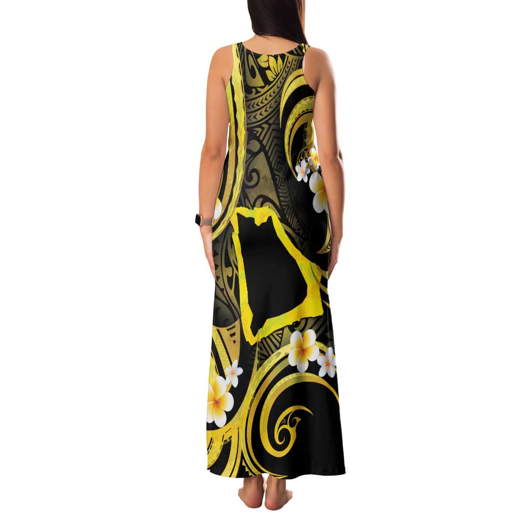 Tokelau Atafu Atoll Family Matching Tank Maxi Dress and Hawaiian Shirt Polynesian Tattoo Plumeria With Map LT14 - Polynesian Pride