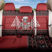 Personalized Hawaii Skull Christmas Back Car Seat Cover Mele Kalikimaka Hawaiian Kakau LT14 One Size Red - Polynesian Pride