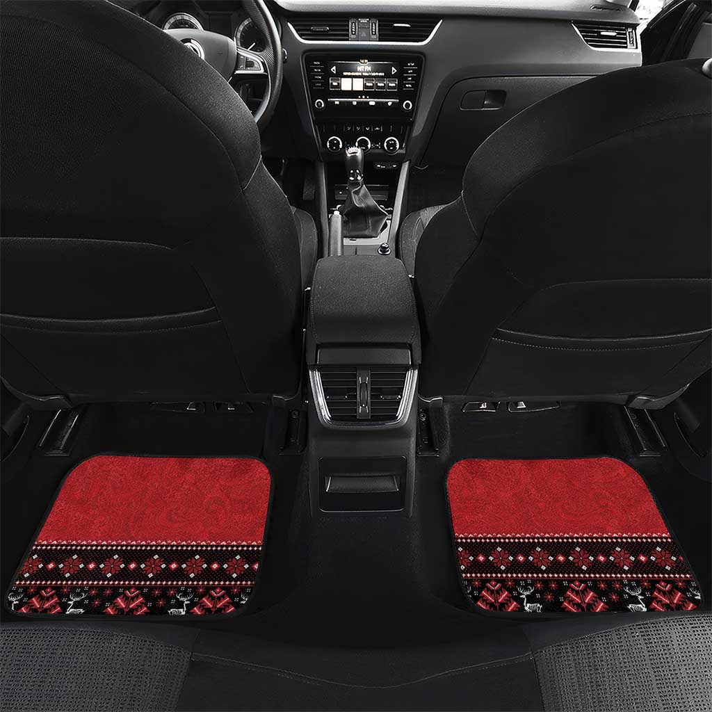 Personalized Hawaii Skull Christmas Car Mats Mele Kalikimaka Hawaiian Kakau - Polynesian Pride