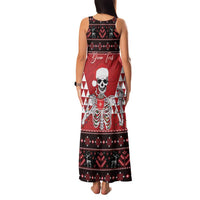 Personalized Hawaii Skull Christmas Family Matching Tank Maxi Dress and Hawaiian Shirt Mele Kalikimaka Hawaiian Kakau LT14 - Polynesian Pride