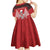 Personalized Hawaii Skull Christmas Kid Short Sleeve Dress Mele Kalikimaka Hawaiian Kakau - Polynesian Pride