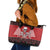 Personalized Hawaii Skull Christmas Leather Tote Bag Mele Kalikimaka Hawaiian Kakau - Polynesian Pride