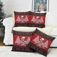 Personalized Hawaii Skull Christmas Pillow Cover Mele Kalikimaka Hawaiian Kakau LT14 - Polynesian Pride