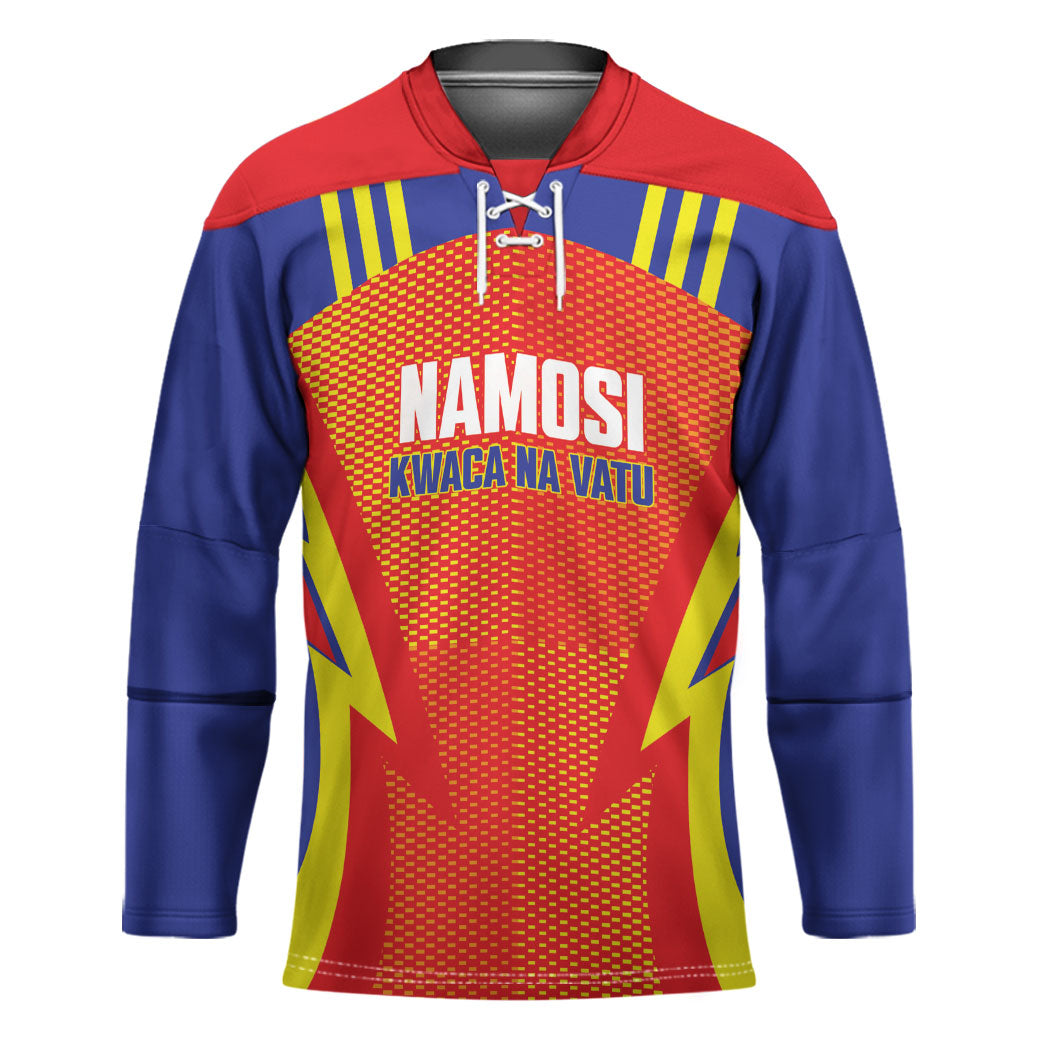 Namosi Fiji 2026 Rugby Custom Hockey Jersey Kwaca Na Vatu LT14 Unisex Red - Polynesian Pride