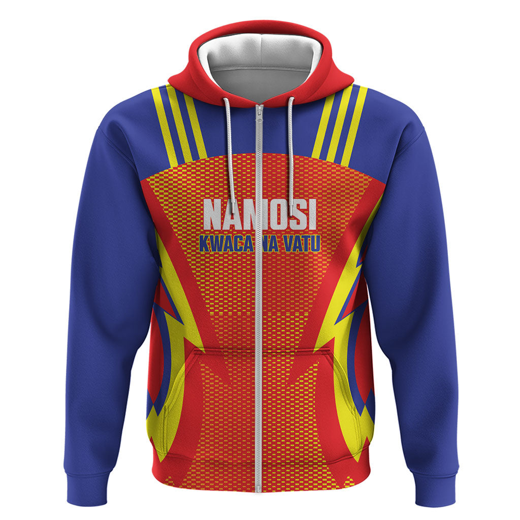 Namosi Fiji 2026 Rugby Custom Zip Hoodie Kwaca Na Vatu LT14 Zip Hoodie Red - Polynesian Pride