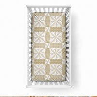 Beige Ngatu Pattern Malo e Lelei Tonga Baby Bed Cover LT14 28 × 52 in Beige - Polynesian Pride