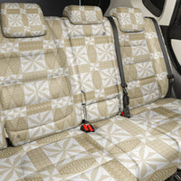 Beige Ngatu Pattern Malo e Lelei Tonga Back Car Seat Cover LT14 - Polynesian Pride