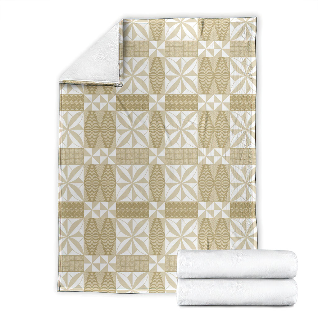 Beige Ngatu Pattern Malo e Lelei Tonga Blanket LT14 - Polynesian Pride