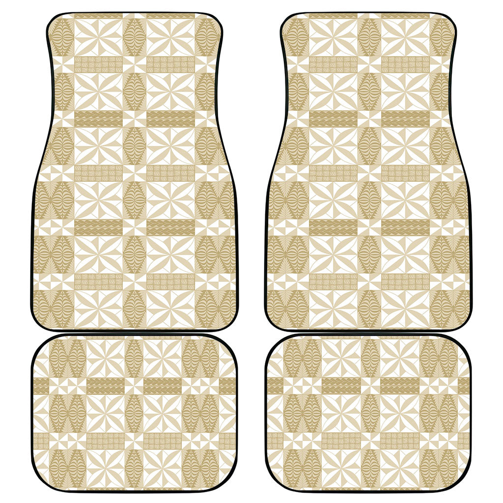 Beige Ngatu Pattern Malo e Lelei Tonga Car Mats LT14 - Polynesian Pride