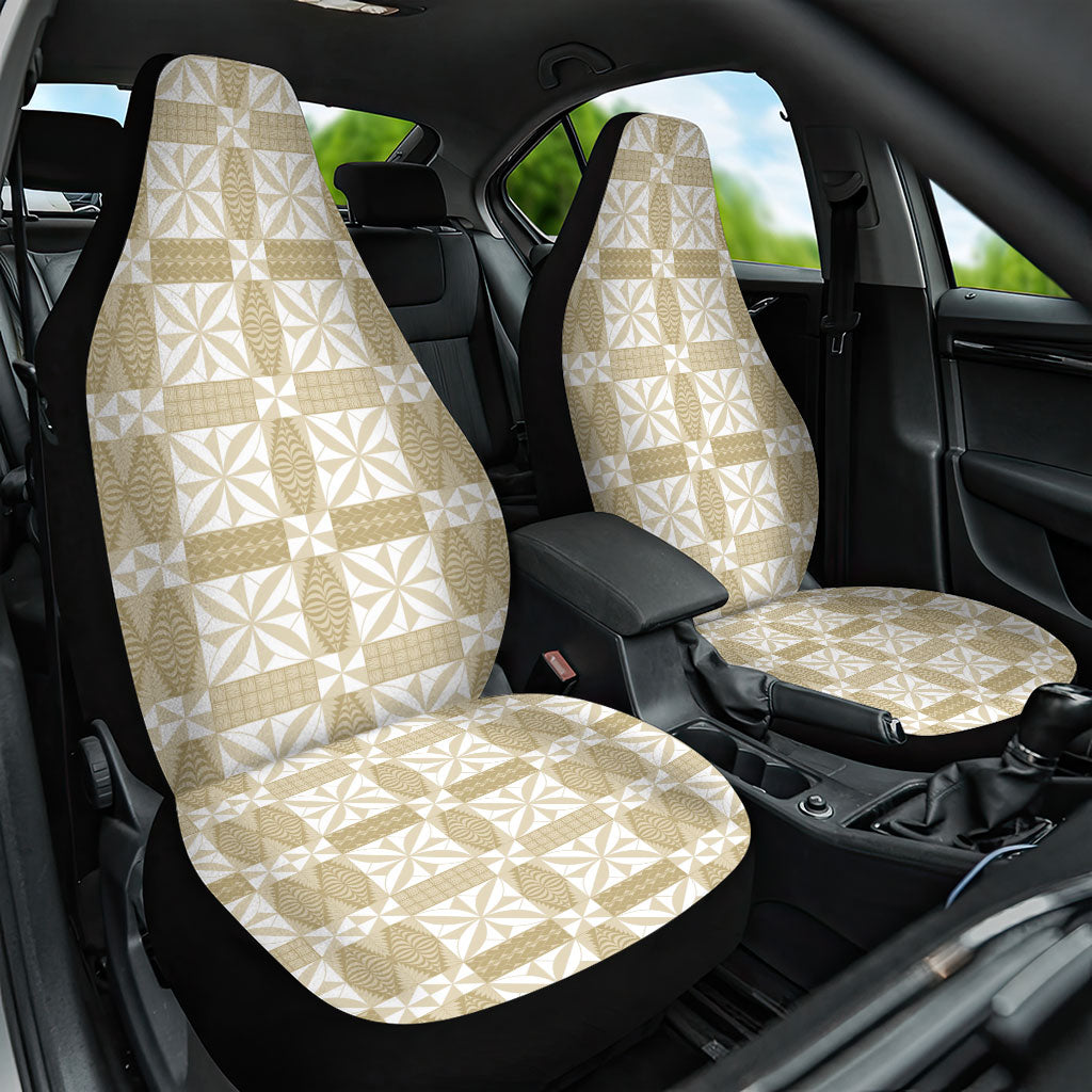 Beige Ngatu Pattern Malo e Lelei Tonga Car Seat Cover LT14 One Size Beige - Polynesian Pride